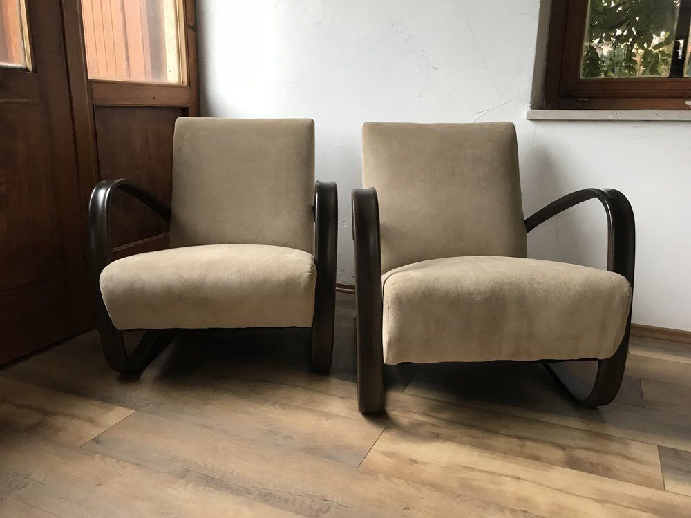 H 269 Lounge Chairs By Jindrich Halabala 1930s Set Of 2 photo 7181.0
