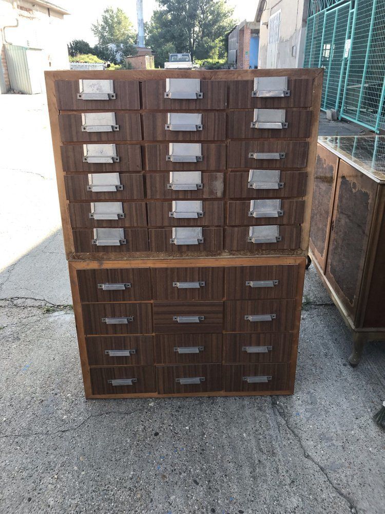 Industrial Cabinet With Drawers 1950s