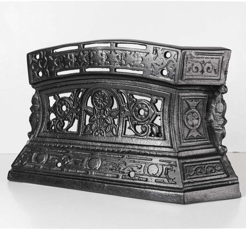 Antique Cast Iron Ornate Floral Fireplace Tidy | Betty | Ashpan Cover photo furniture