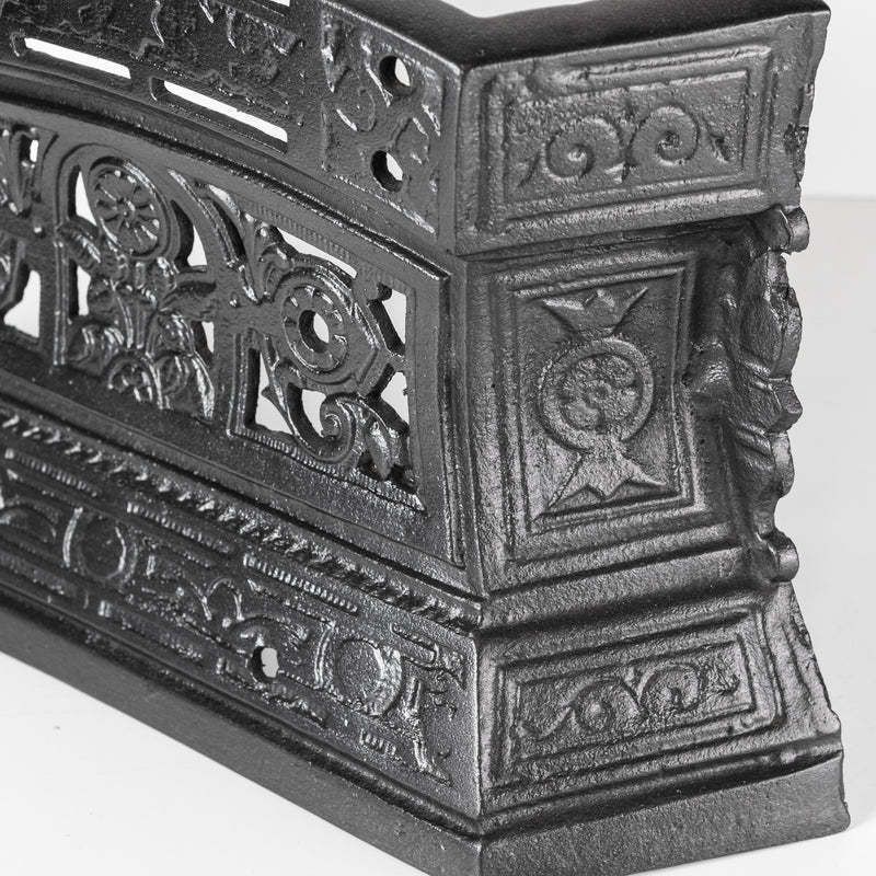 Antique Cast Iron Ornate Floral Fireplace Tidy | Betty | Ashpan Cover photo for sale