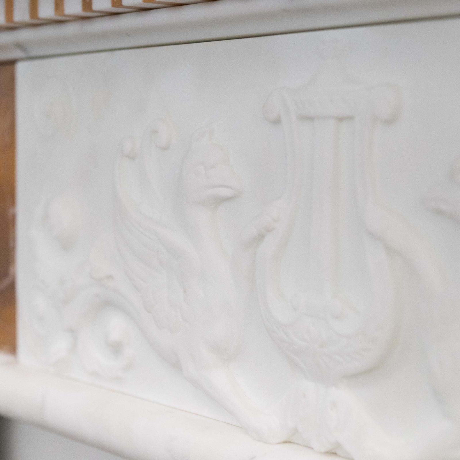 Impressive Georgian Style Statuary & Sienna Marble Chimneypiece photo vinterior