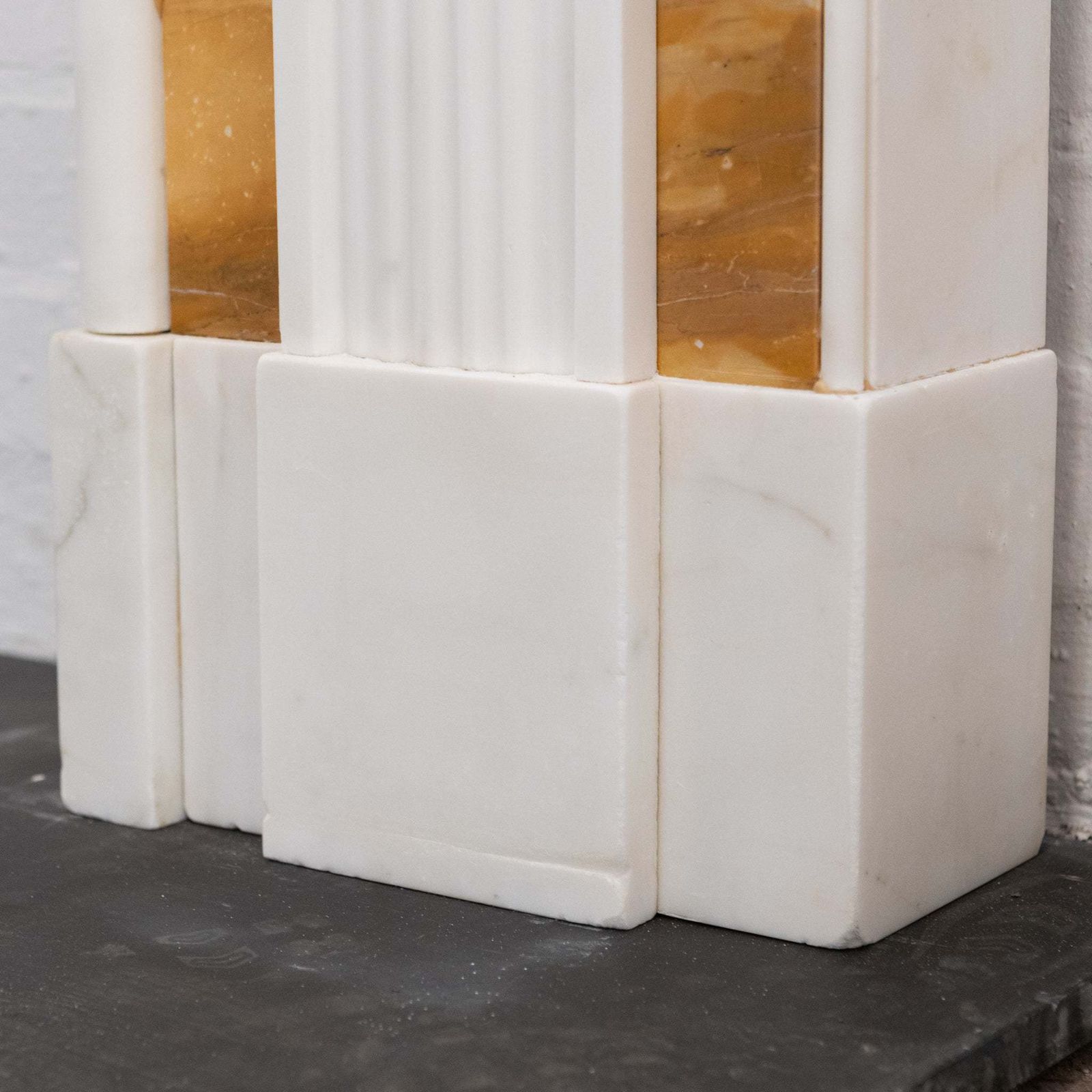 photo for sale Impressive Georgian Style Statuary & Sienna Marble Chimneypiece