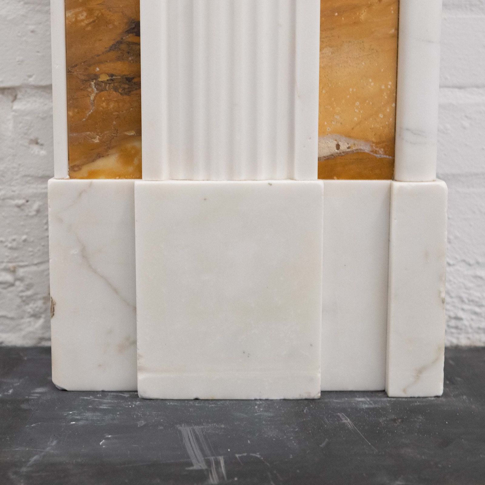 photo vintage Impressive Georgian Style Statuary & Sienna Marble Chimneypiece