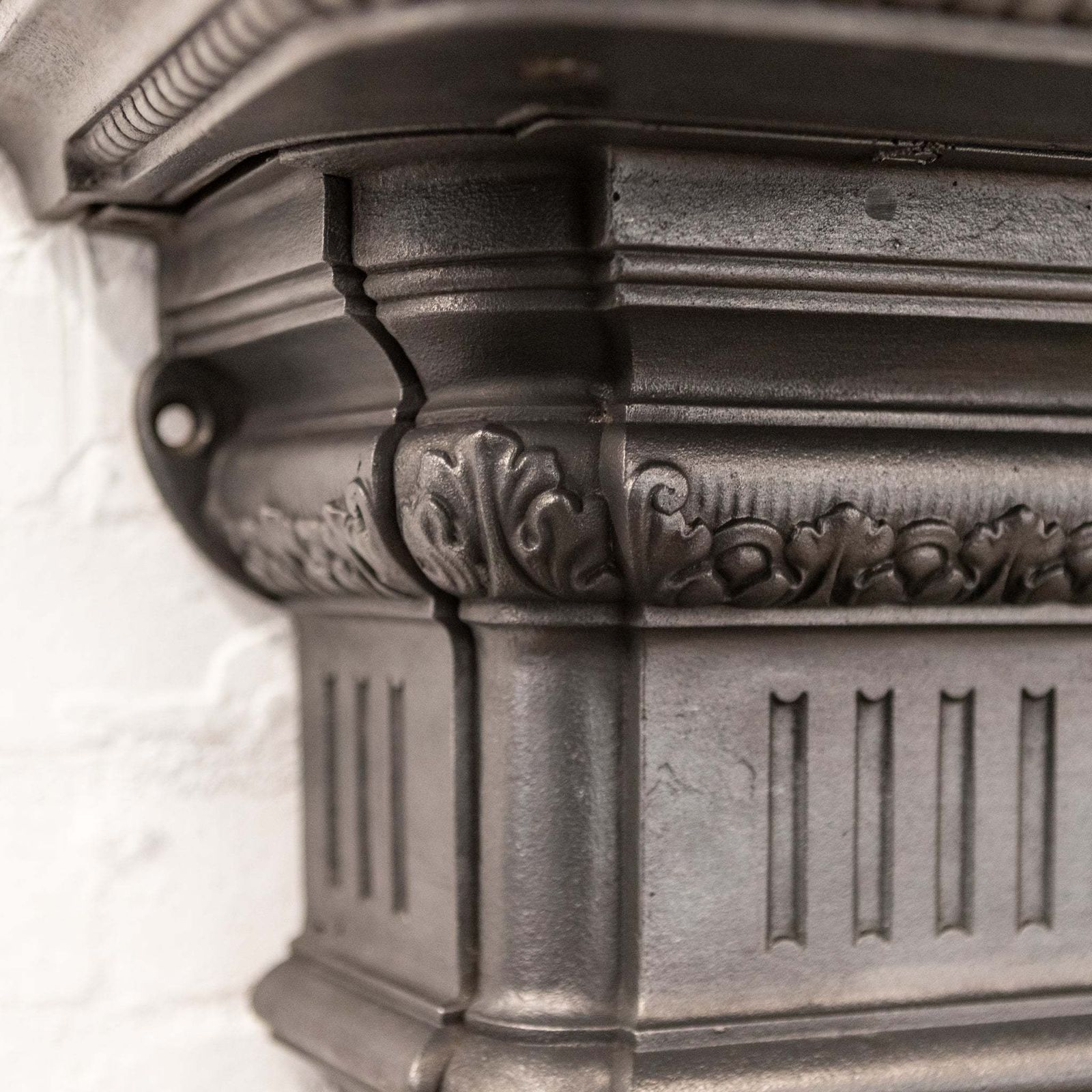 Antique Victorian Ornate Cast Iron Fireplace Surround photo for sale