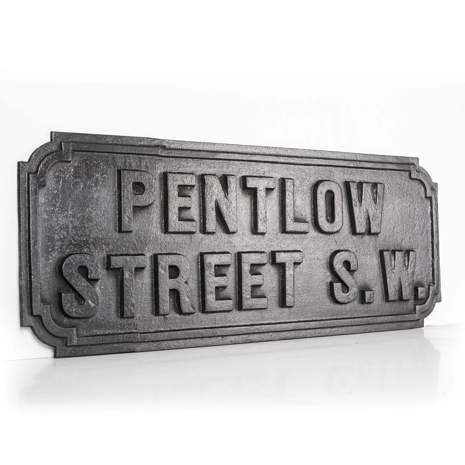 Antique Cast Iron London Street Sign: Pentlow Street