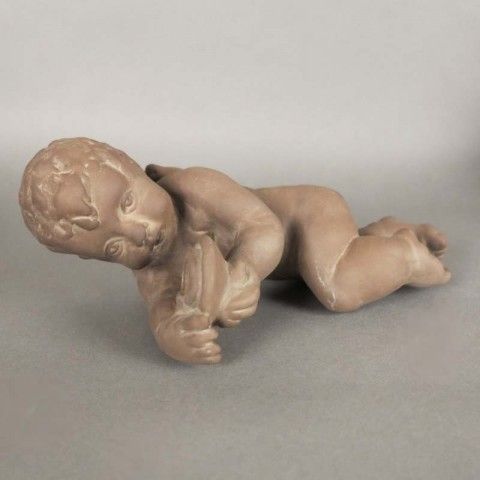 Ceramic Angel For The Wall From The Karlsruher Majolika. 1950   1960 photo vinterior