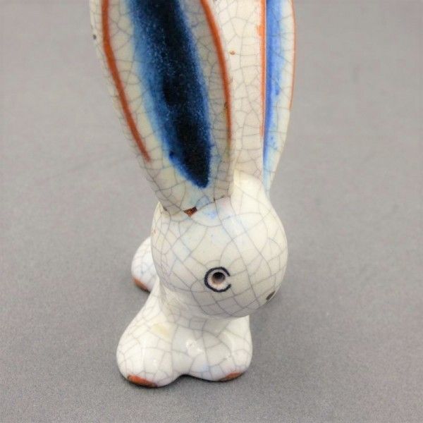 Ceramic Rabbit Of The Karlsruher Majolika By Walter Bosse. 1950   1960 photo furniture