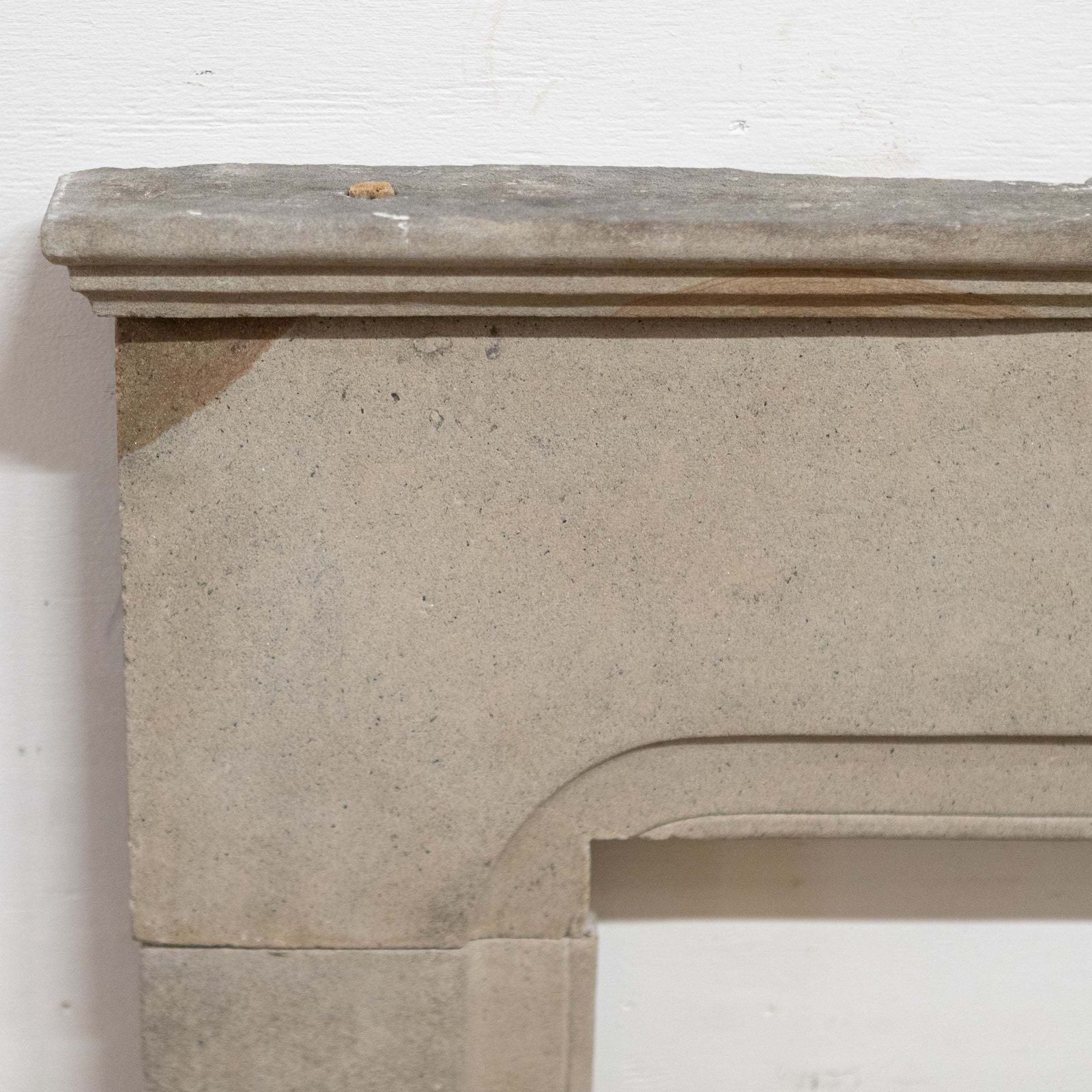Rare Antique Queen Anne Stone Fireplace Surround photo for sale