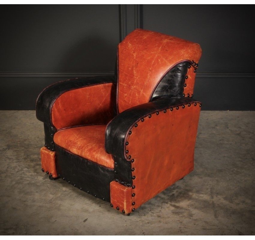 Rare Art Deco Style Leather Childs Club Chair photo 1047.15