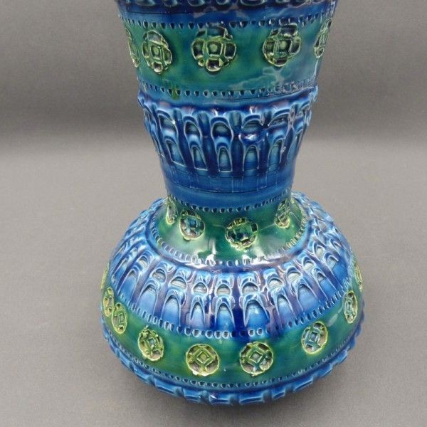Vase Rimini Blu By Aldo Londi For Bitossi Ceramiche Italy 1950   1960 photo 288.0