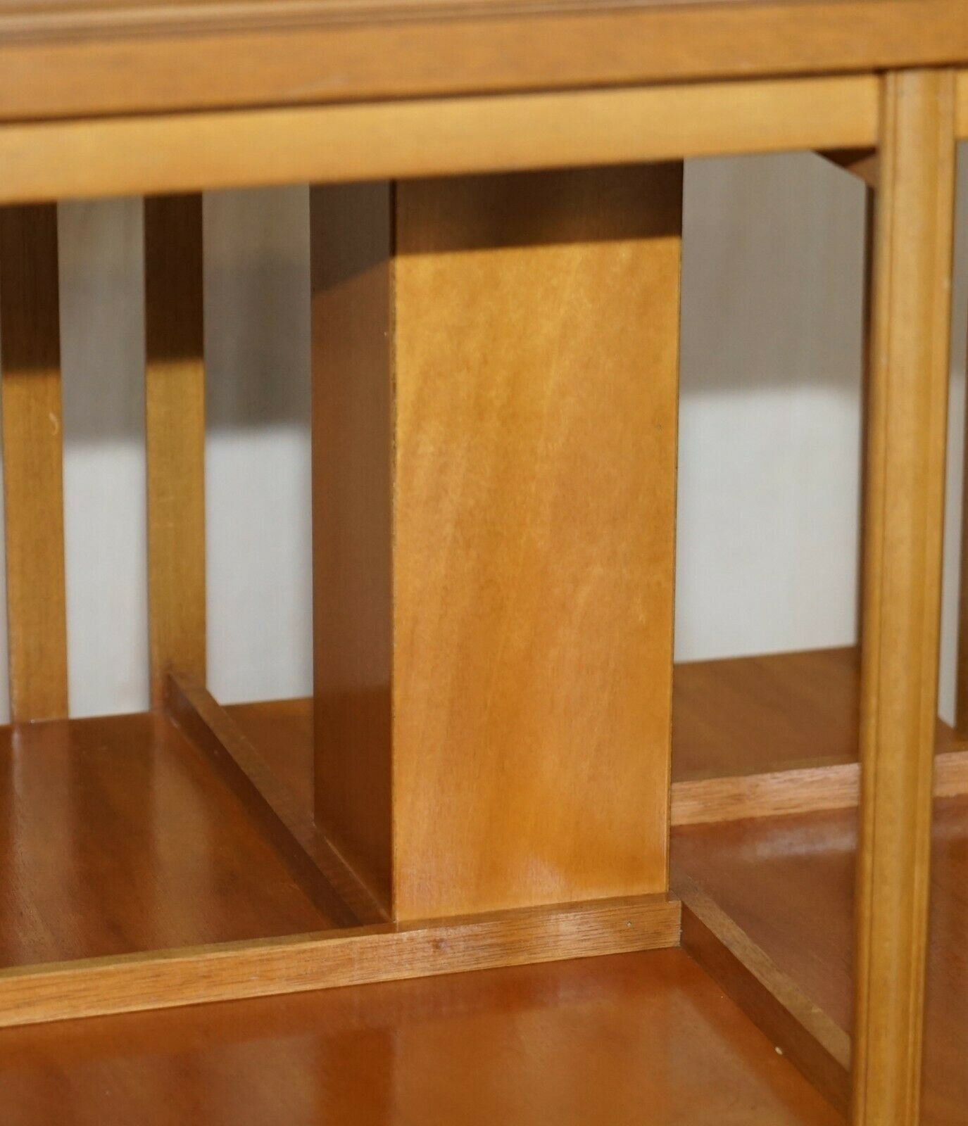 Lovely Sheraton Revival Burr Yew & Satinwood Revolving Bookcase Side End Table photo Furniture