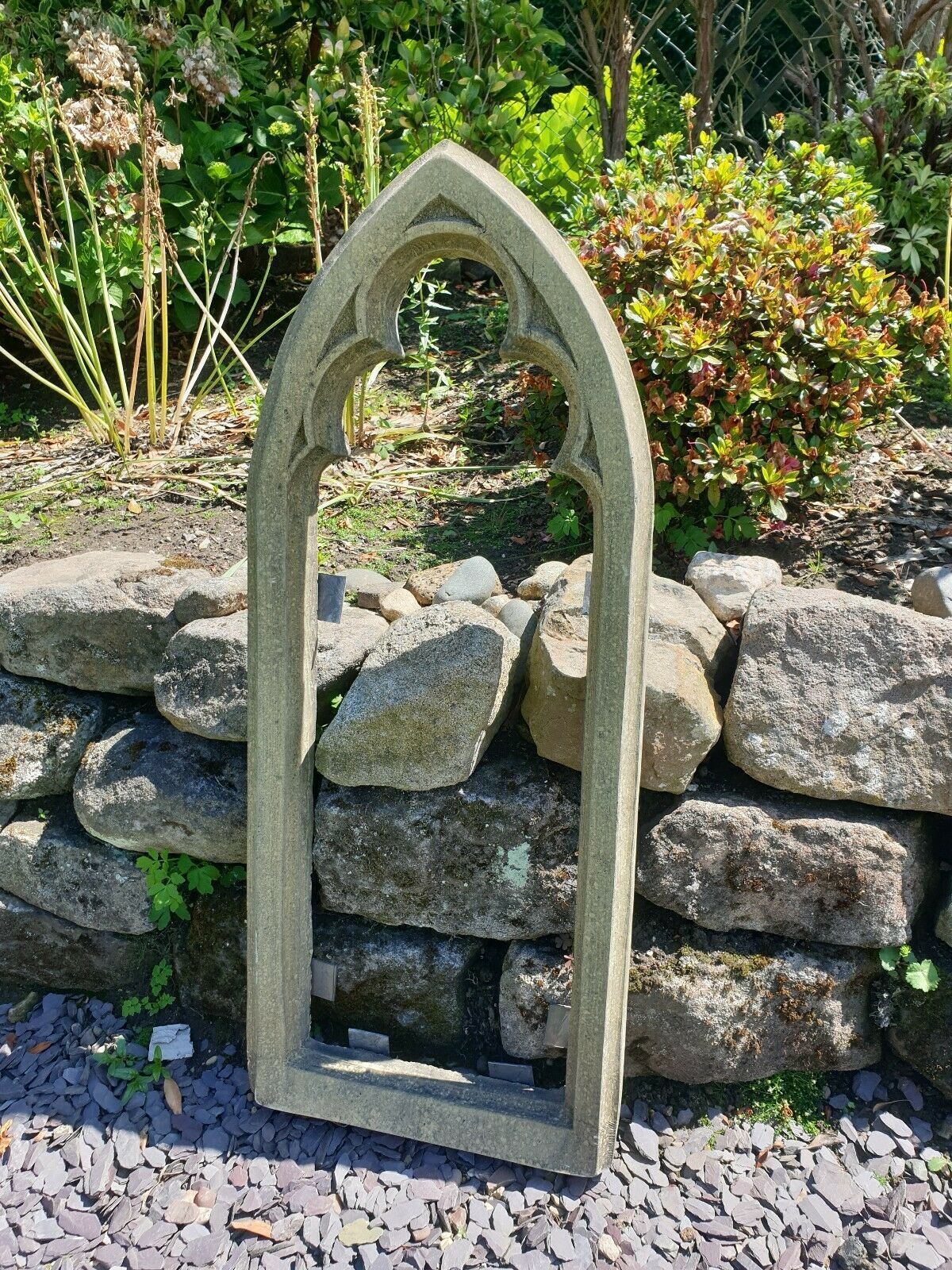 Church Open Arch Vintage Garden Ornemant English Stone 0216. photo furniture