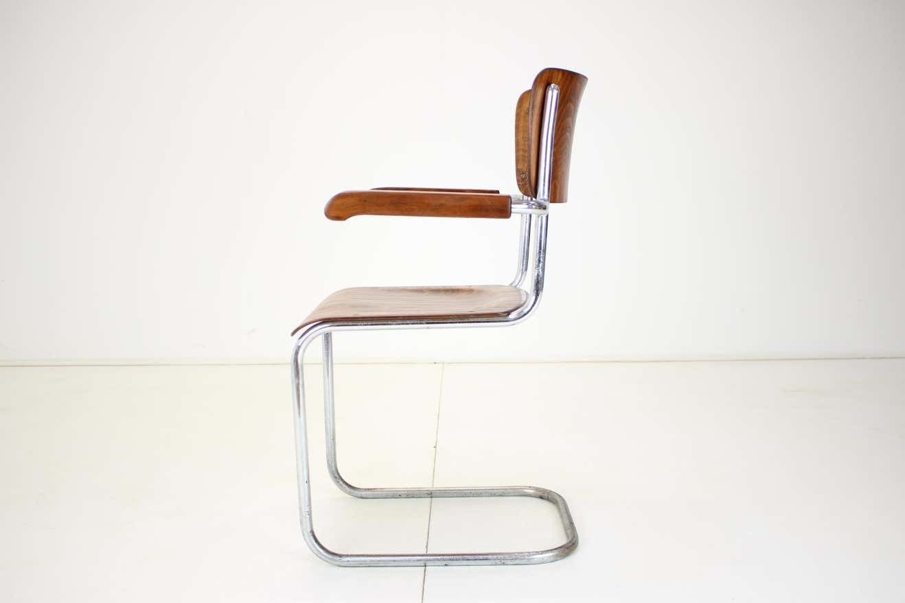 Restored Bauhaus Chrome Chair By Rudolf Vichr Prag, 1930s photo 960.0