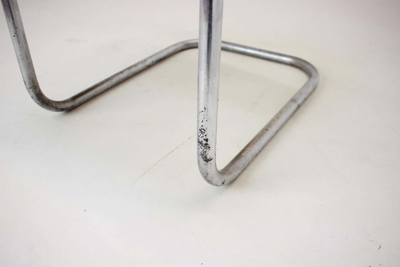 Furniture Restored Bauhaus Chrome Chair By Rudolf  Vichr Prag, 1930s photo