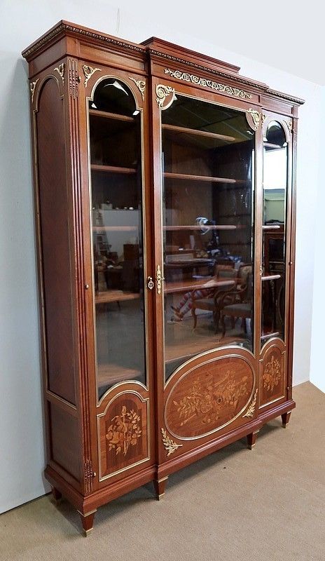Important Property Library In Mahogany, Louis XVI Style – Late 19th Century photo furniture