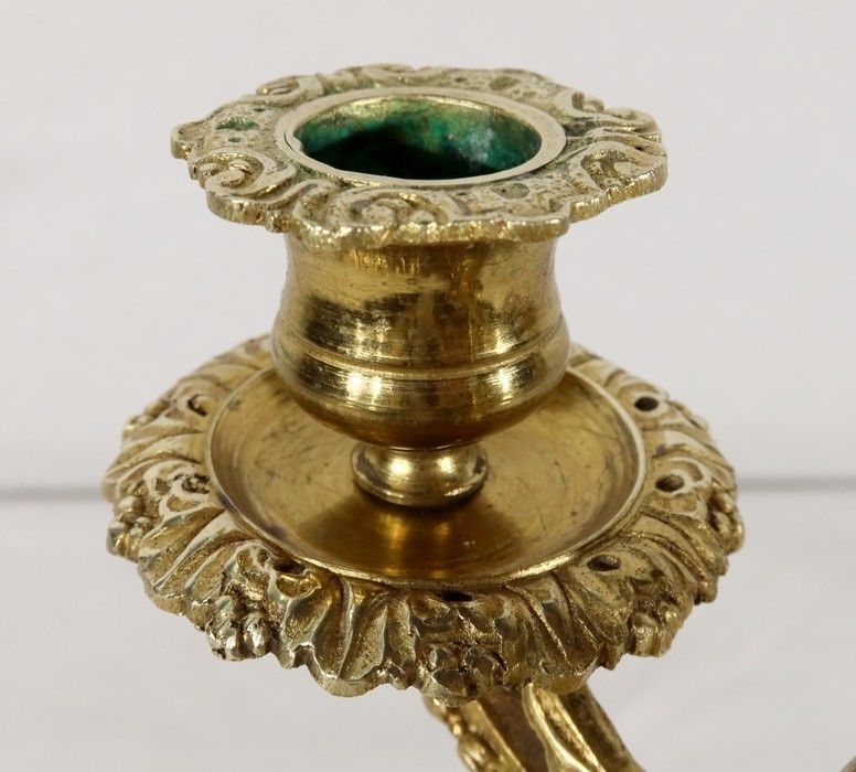 photo vinterior Pair Of Candelabra With 6 Lights In Bronze   Late 19th Century
