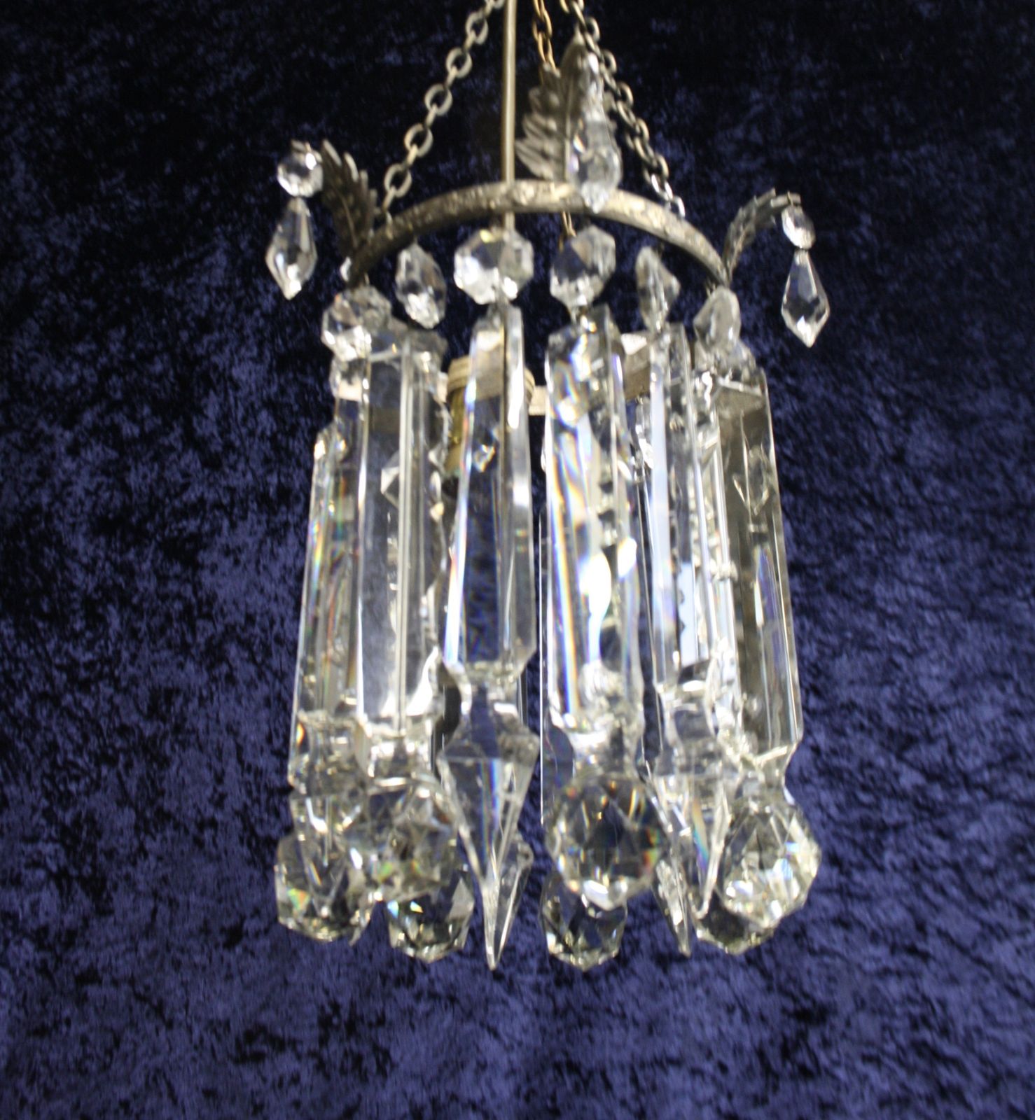 Early 20th Century Chandelier With Large Lustres photo vintage
