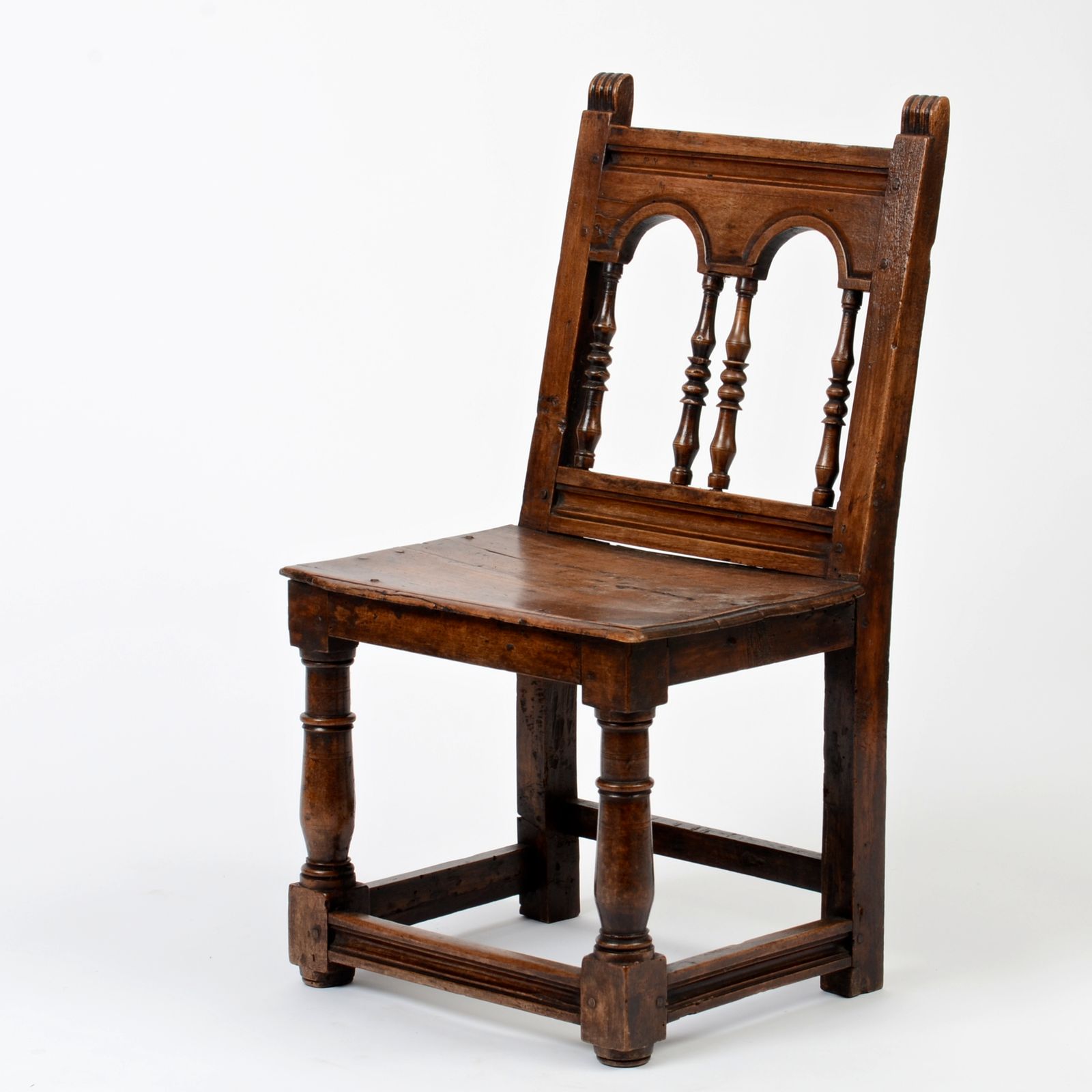 Antique 17th Century Walnut Italian Chair
