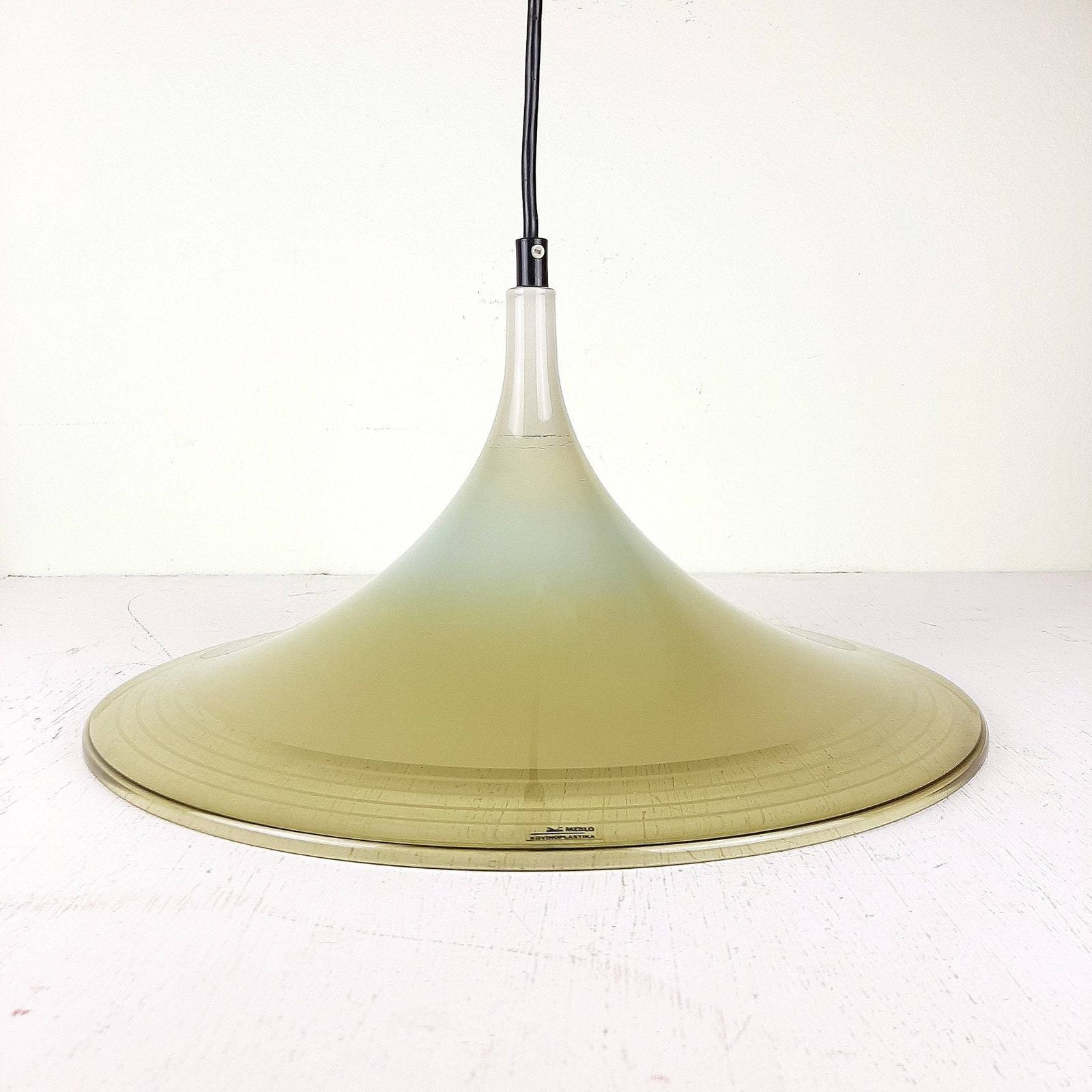 Mid Century Pendant Lamp Meblo Guzzini 1980s Albatros Retro Light Small Yugoslavia Italy photo Lighting