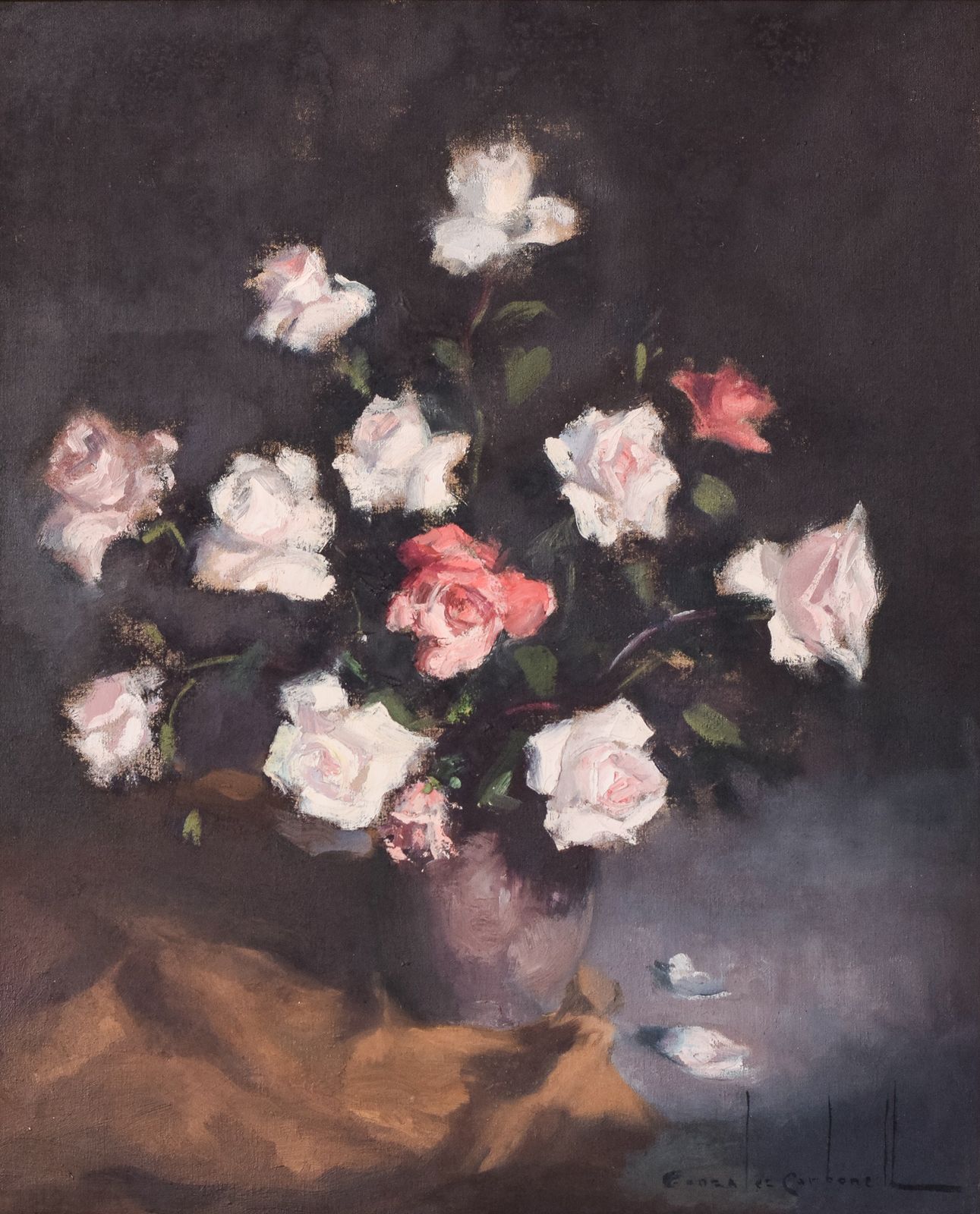 Rosendo Gonzalez Carbonell – Still Life With Roses photo for sale