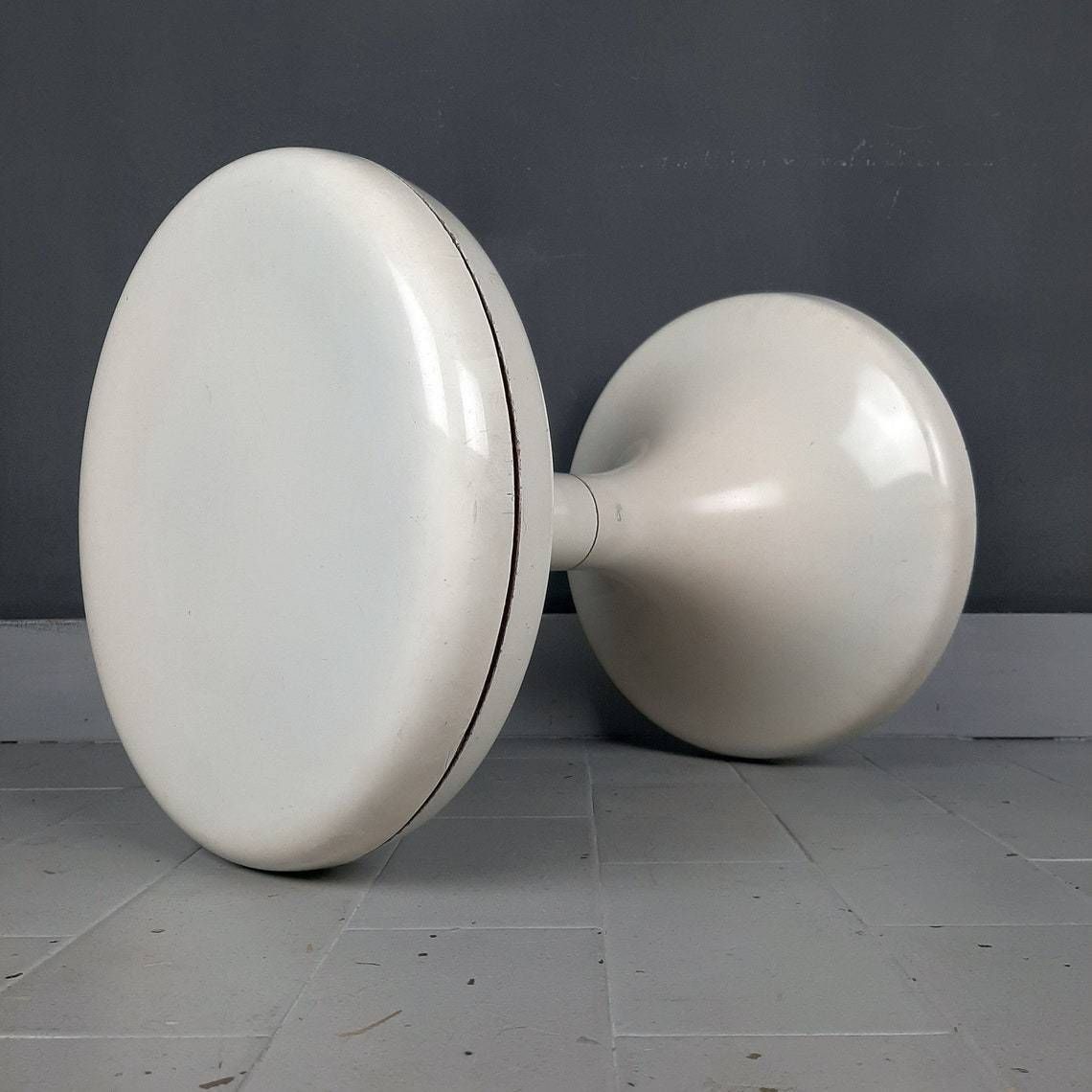 Mid Century White Plastic Stool Jurcek By Finzgar   Zorman For Meblo Yugoslavia 1970s Mushroom Stool Space Age Tabouret photo Furniture