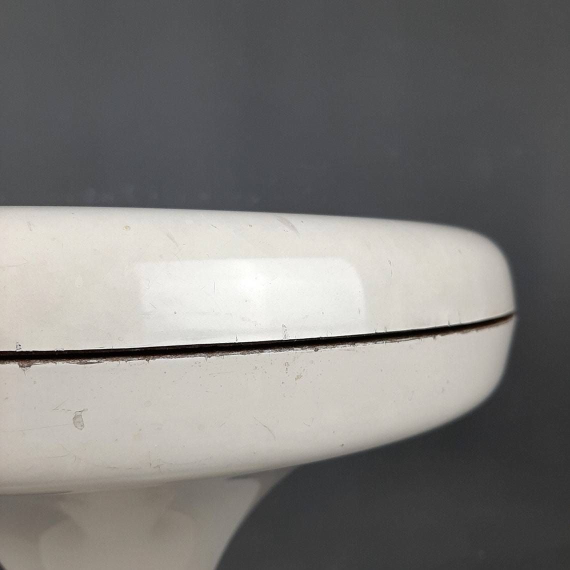 photo for sale Mid Century White Plastic Stool Jurcek By Finzgar   Zorman For Meblo Yugoslavia 1970s Mushroom Stool Space Age Tabouret