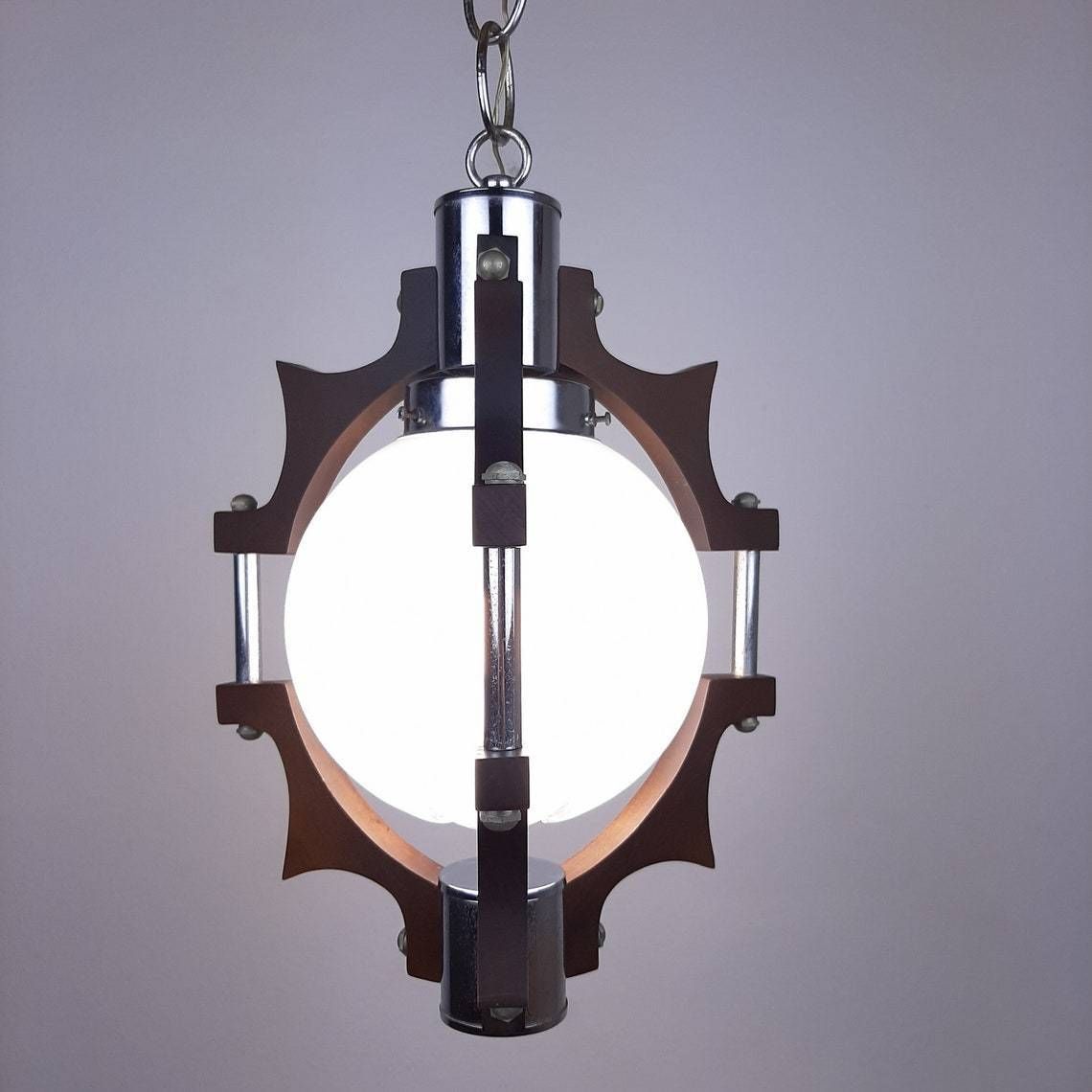 Mid Century Murano Glass Pendant Lamp Mazzega Italy 1970s Geometric Chandelier Retro Ceiling Lamp Space Age photo 167.0