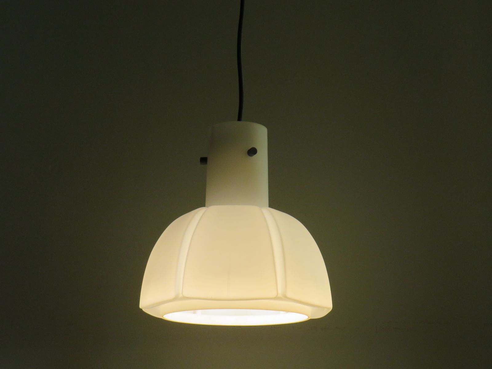 Pendant, White Opaline, Glashütte Limburg, Germany 1960s photo 420.0