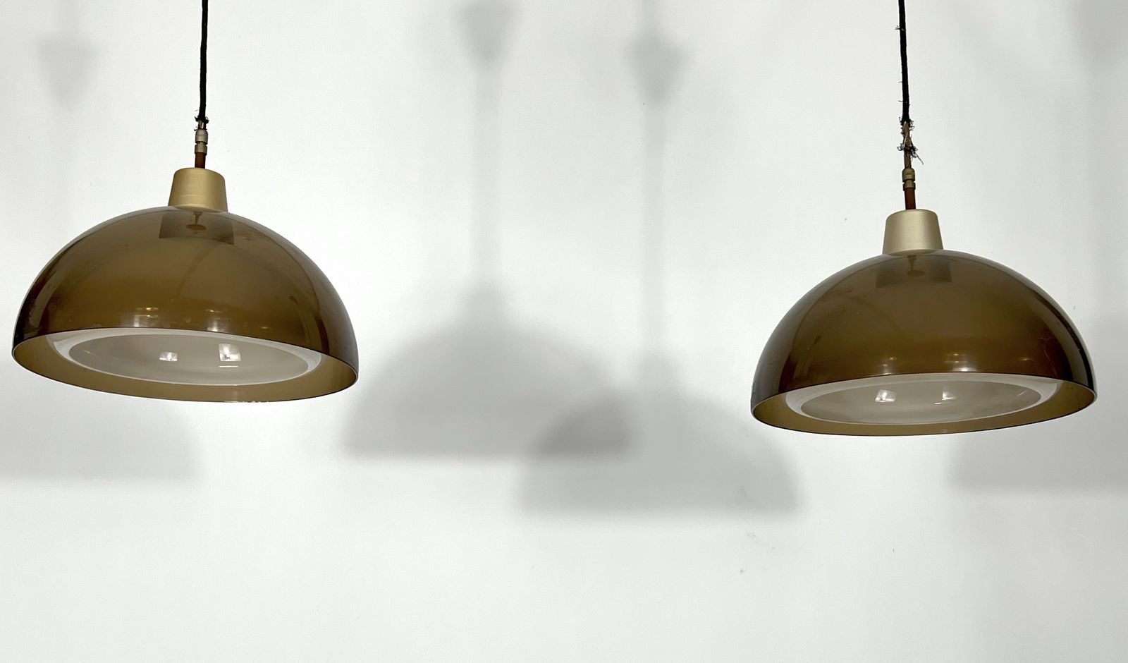 Mid Century Modern Pair Of Plexiglass Chandelier By Candle photo for sale