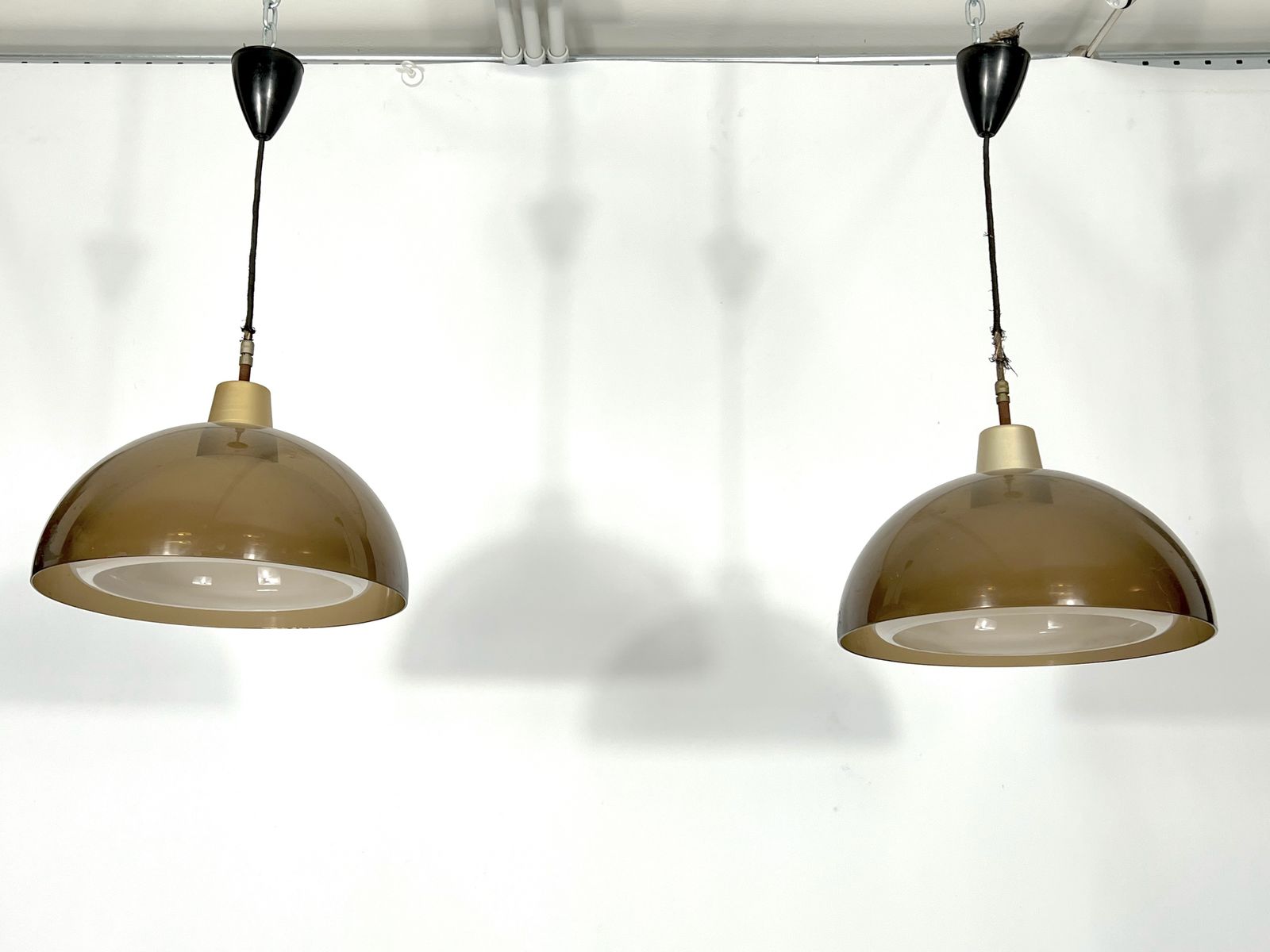 Mid Century Modern Pair Of Plexiglass Chandelier By Candle photo Lighting