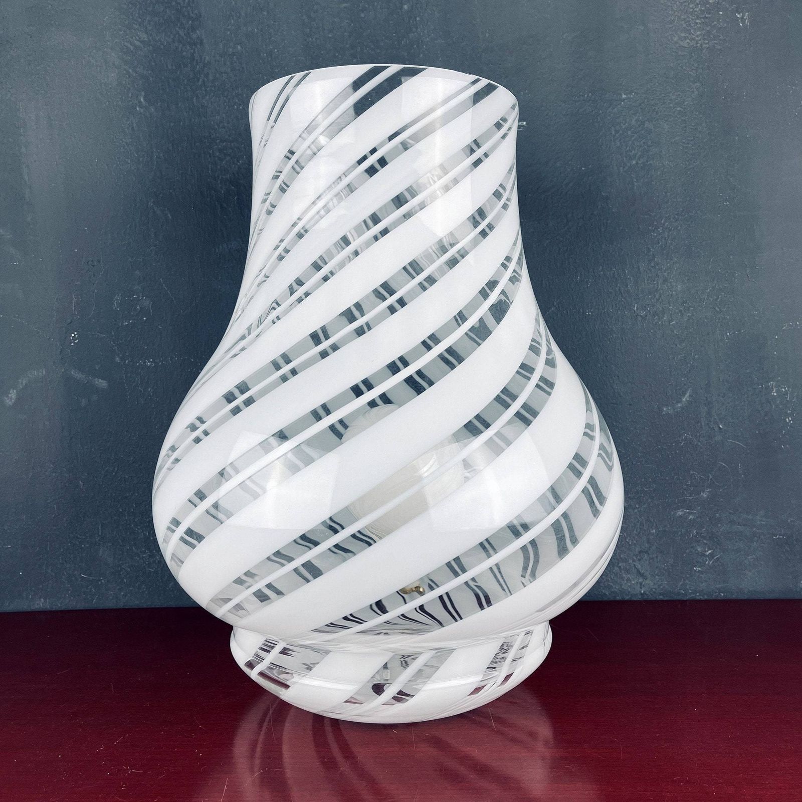 Xl Vintage Murano Table Lamp G.G. Luce Italy 1980s Murano Vetri Mushroom Table Lamp