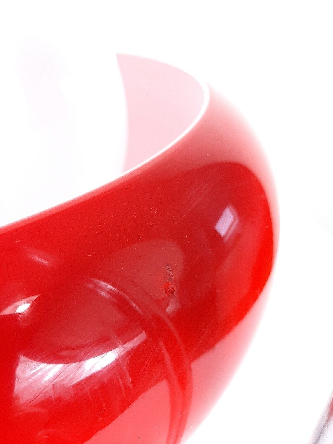 photo for sale Mid Century Wall Lamp Meblo Guzzini 1980s Red Glass Plastic Lamp Retro Italy Space Age Atomic Sconces