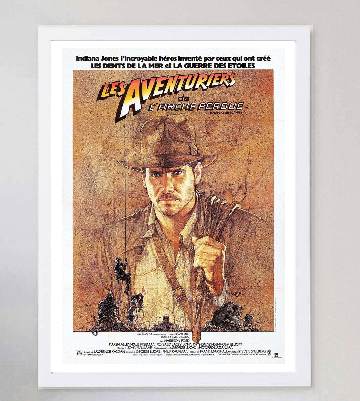 Raiders Of The Lost Ark (French) Original Vintage Poster photo for sale