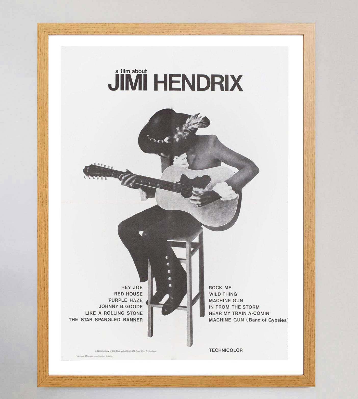 Jimi Hendrix (A Film About) Original Vintage Poster photo Art