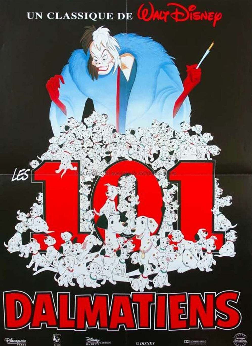 101 Dalmatians (French) Original Vintage Poster