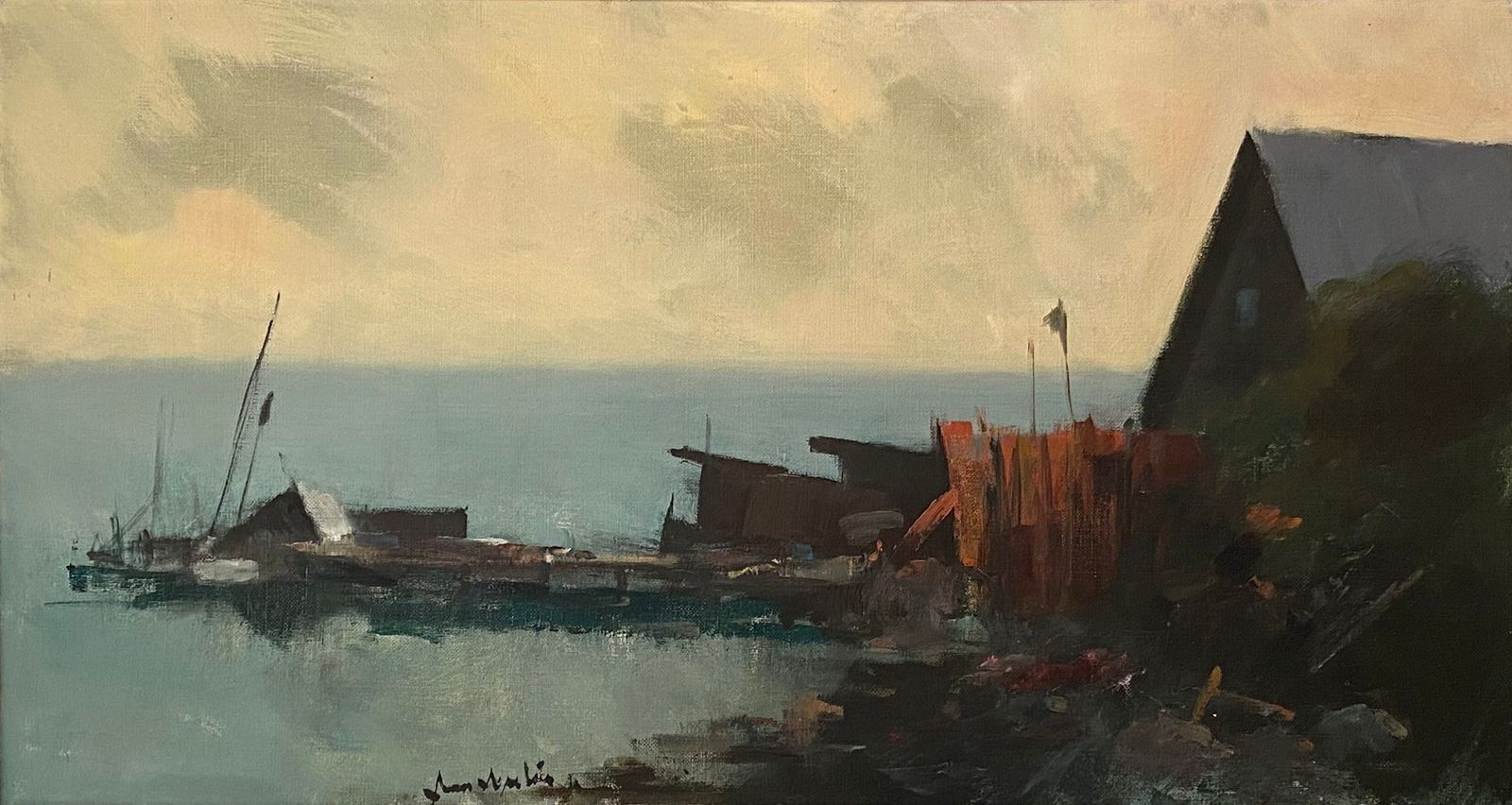 20th Century Swedish School 'Fishermen's Huts' photo furniture