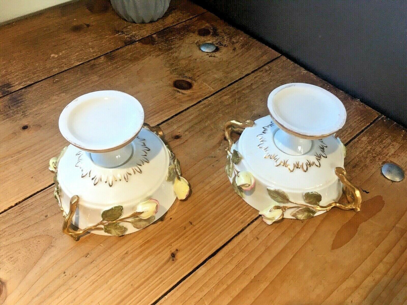 350.0 Pair Of Top Quality 19th C Moore Brothers Rose Pot Pourri Pedestal Vases Urns photo