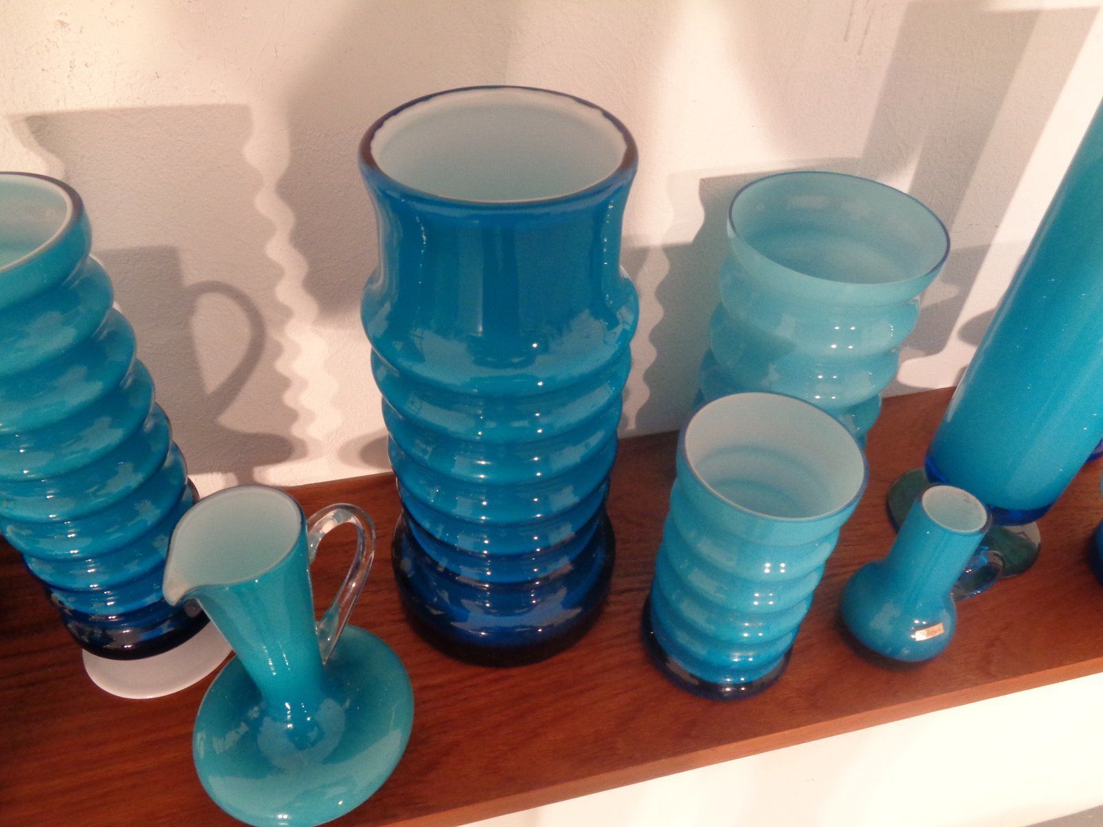 Home Decor German Glass Vases By Karl Friedrich, 1960s, Set Of 11 photo