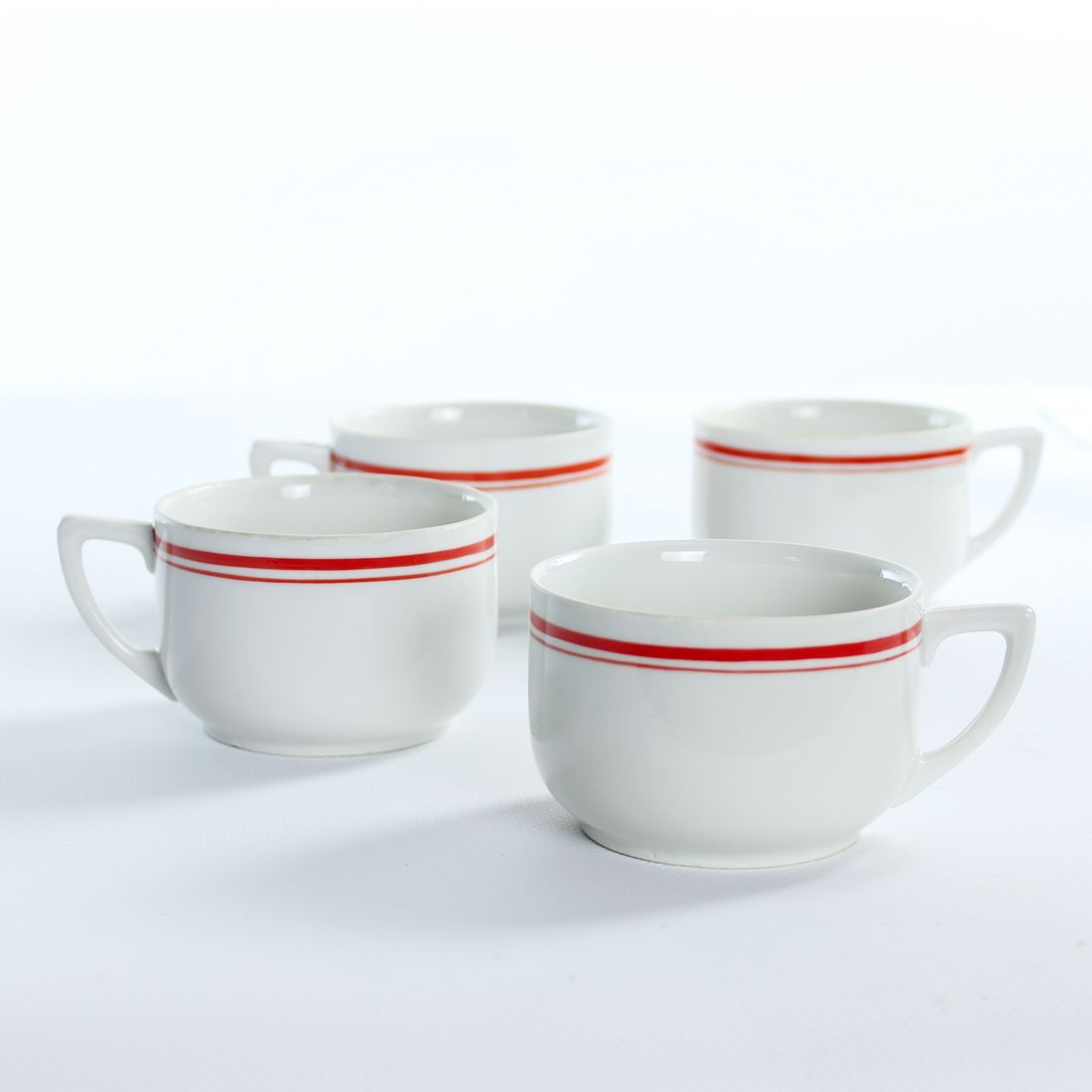 Porcelain Cups, Czechoslovakia 1960s, Set Of 4 photo for sale