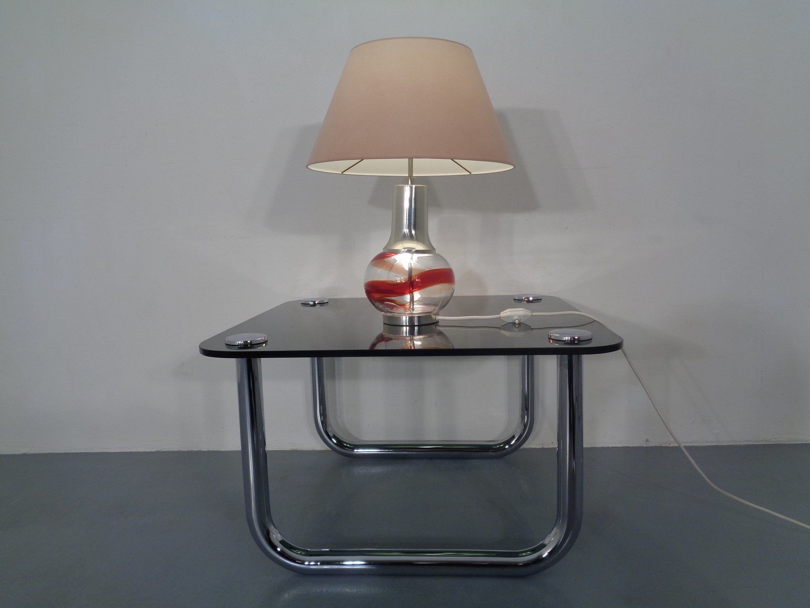 Italian Glass Floor Lamp, 1970s