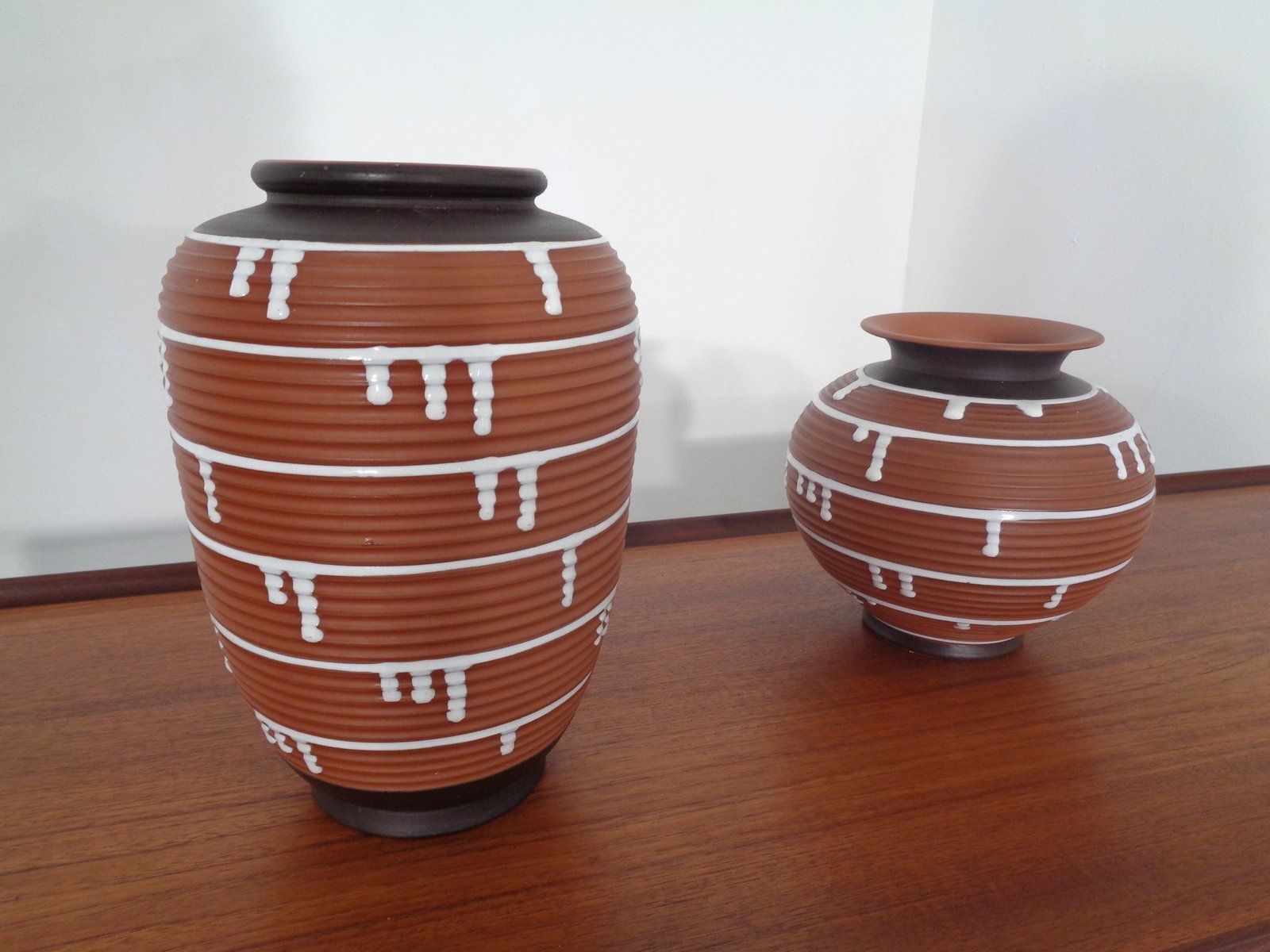 German Ceramic Vase, 1960s, Set Of 2 photo vinterior