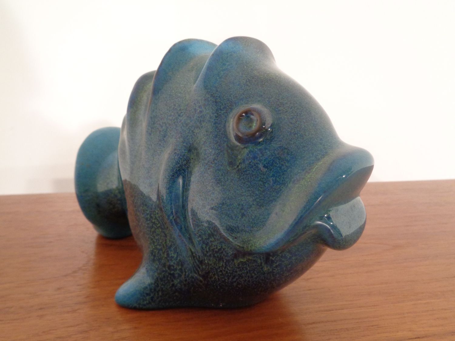 Ceramic Fish Money Box, 1970s, Vintage photo Art