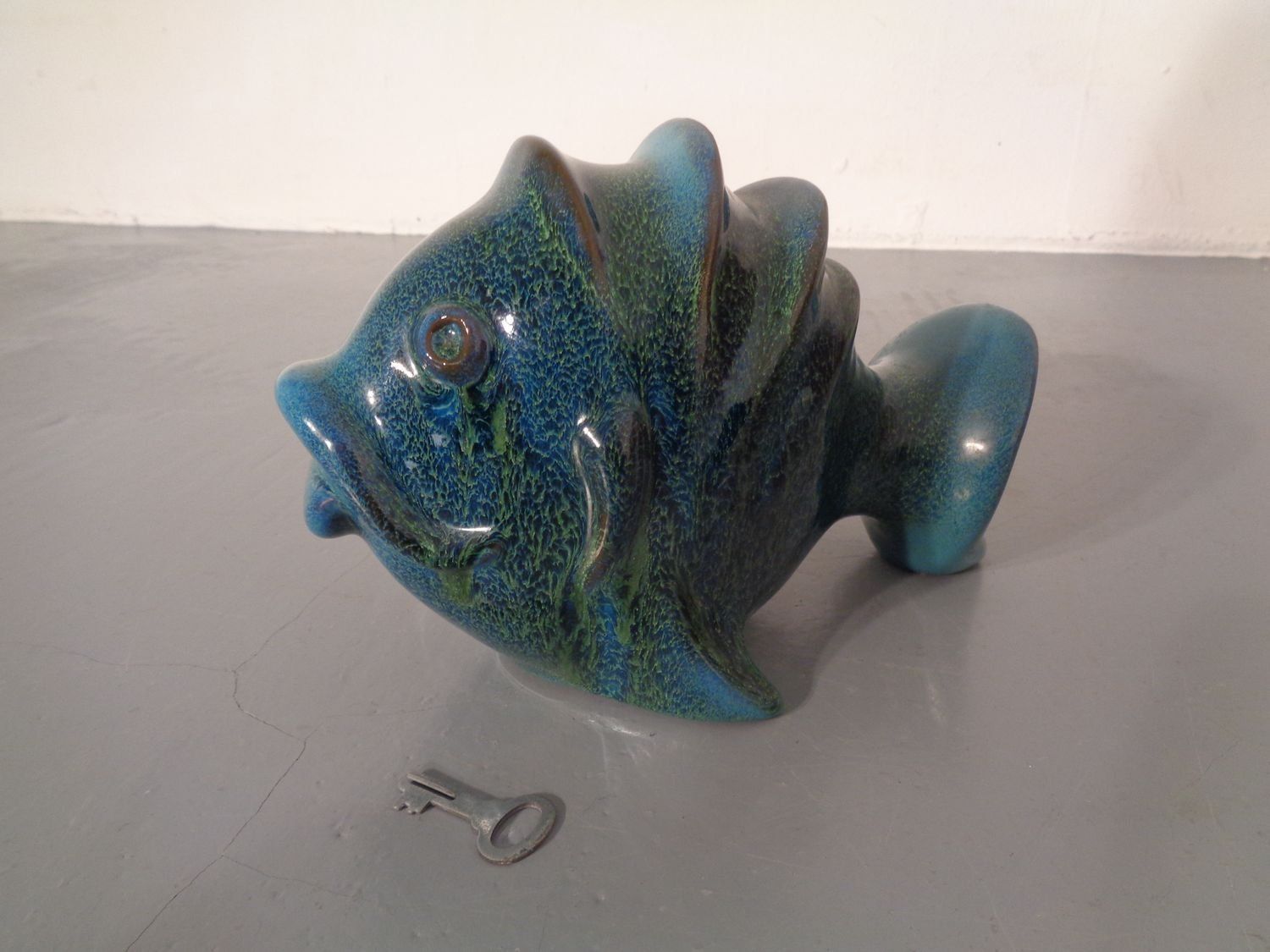 Ceramic Fish Money Box, 1970s, Vintage