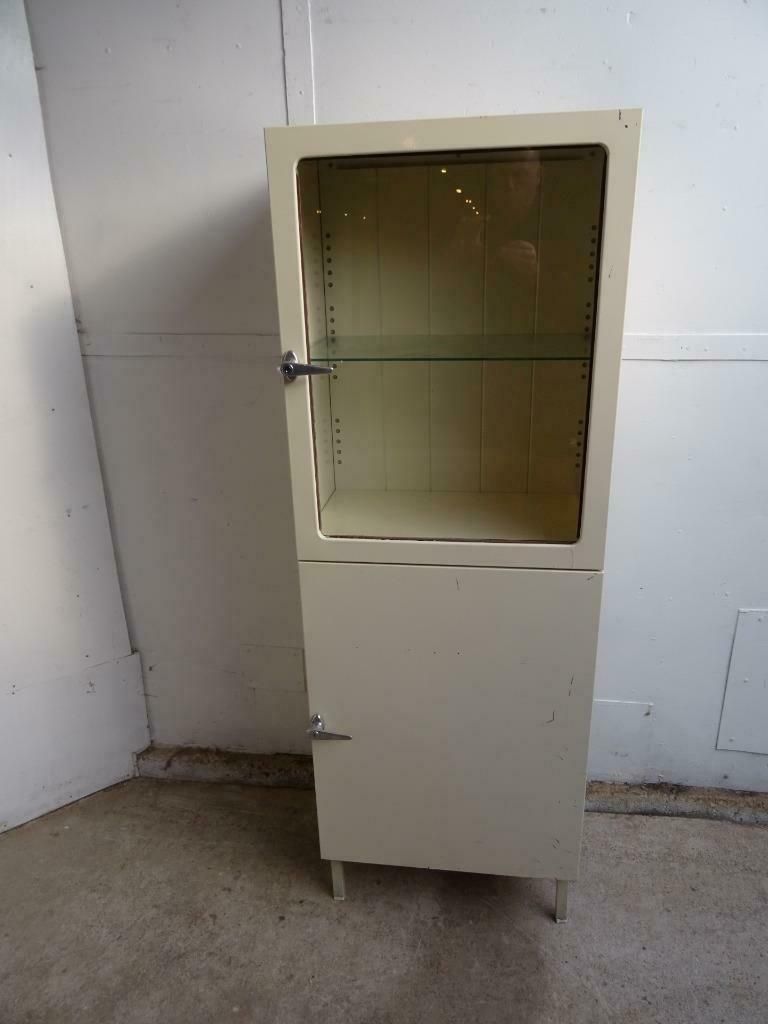 A Fantastic Art Deco Metal Collectors Cabinet photo Furniture