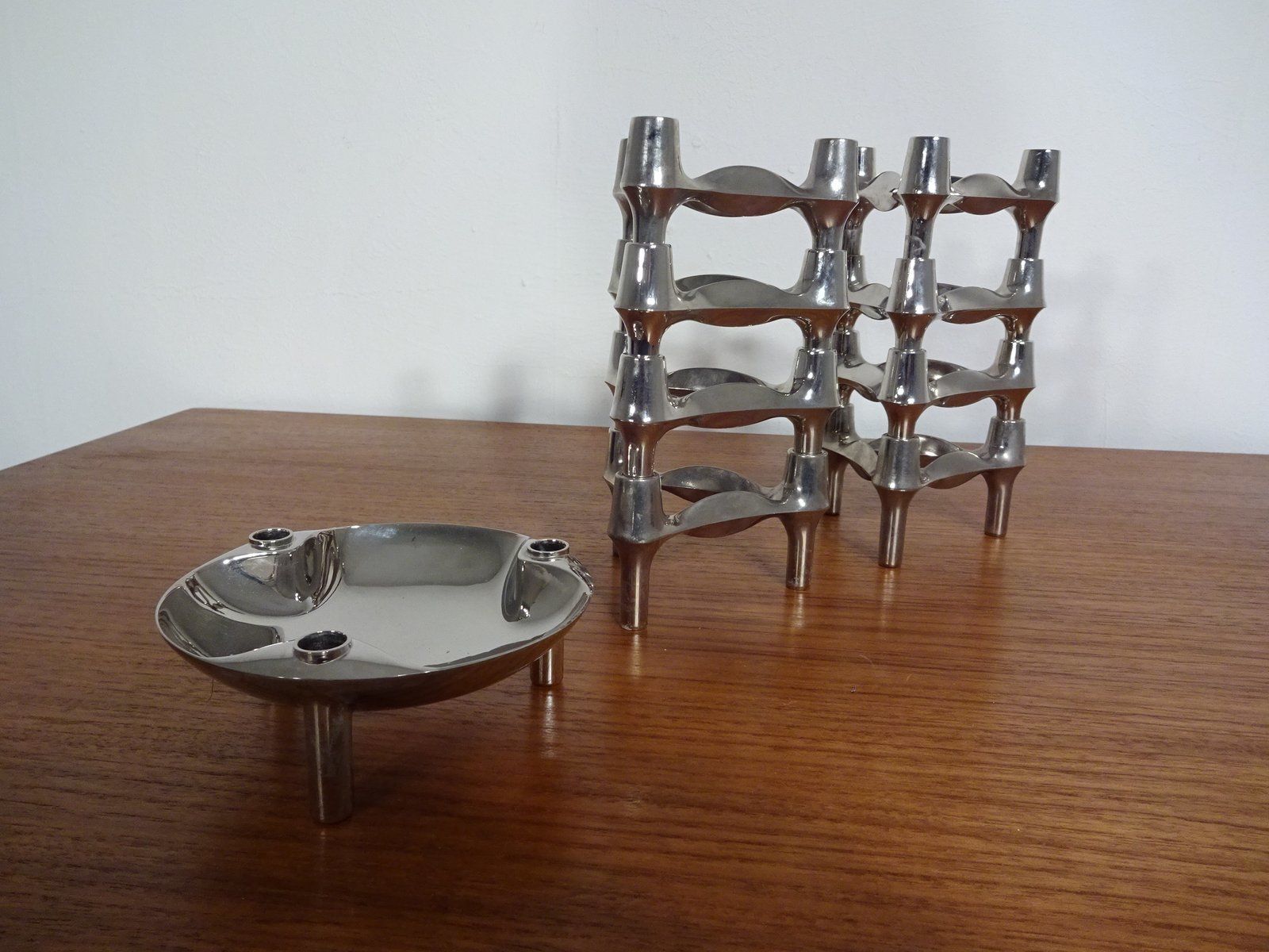 photo for sale Candleholders By Ceasar Stoffi & Fritz Nagel For Bmf 1960s Set Of 9