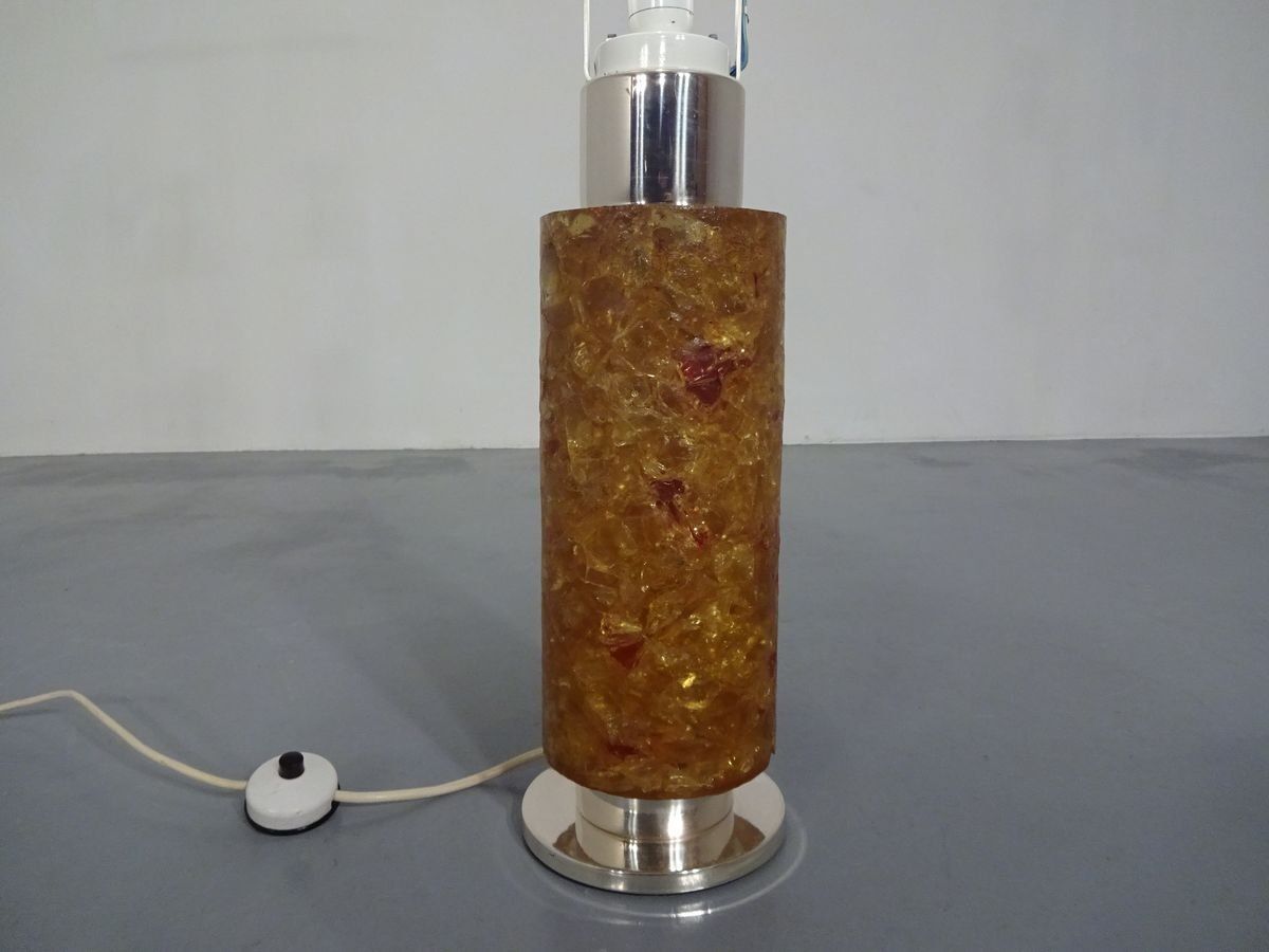 655.0 Resin Amber Floor Lamp From Kaiser Leuchten, 1970s photo