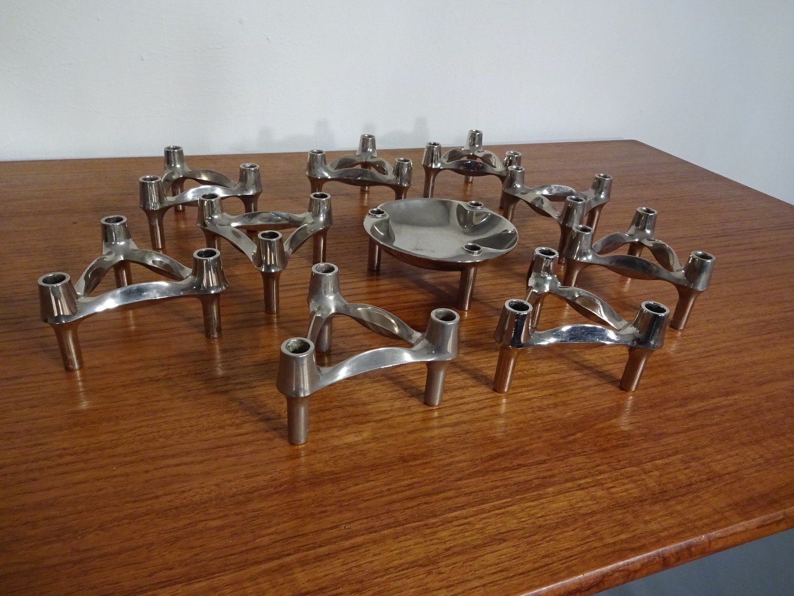 Candleholders By Ceasar Stoffi & Fritz Nagel For Bmf 1960s Set Of 10 photo vinterior