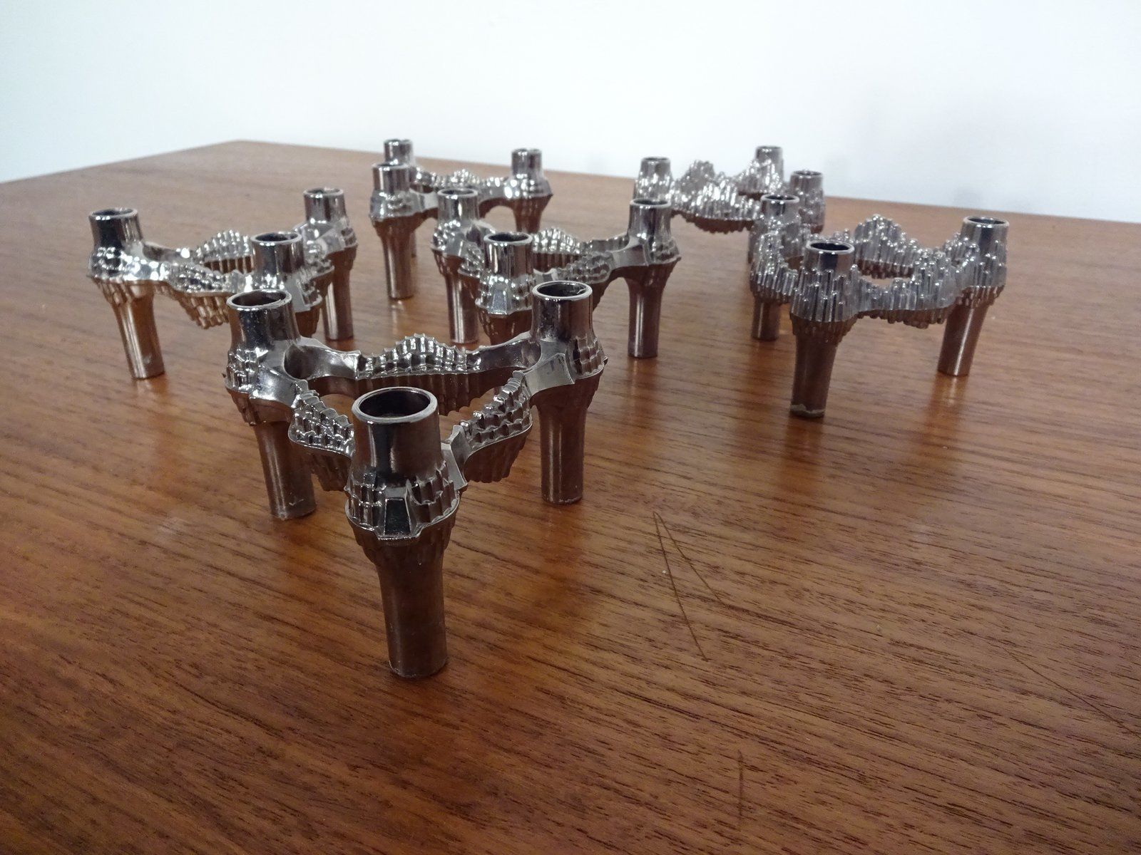 Candleholders By Ceasar Stoffi & Fritz Nagel For Bmf 1960s Set Of 6 photo vintage