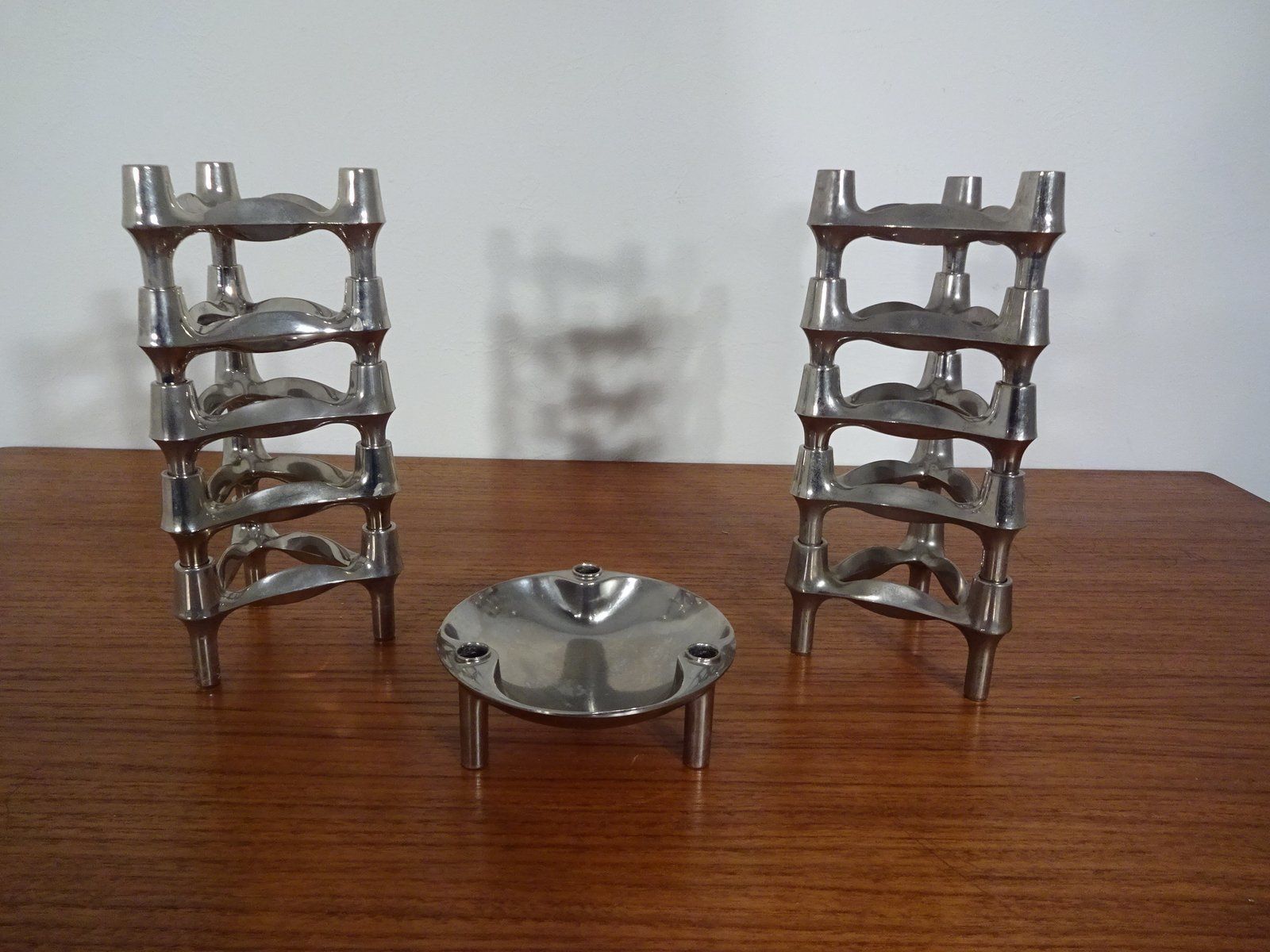 Candleholders By Ceasar Stoffi & Fritz Nagel For Bmf 1960s Set Of 11 photo vintage