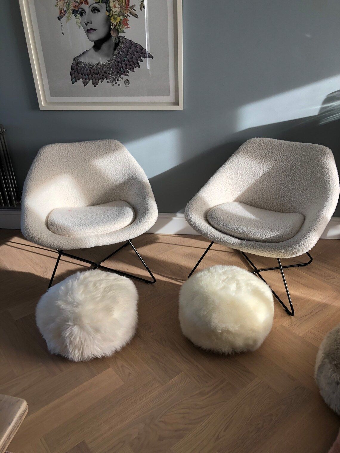 photo furniture Irresistible Ivory Sheepskin Pouffe  White Sheepskin Pouffe  Ivory Sheepskin Pouffe Fluffy Footstool Furry Pouffe  Footstool Pouffe